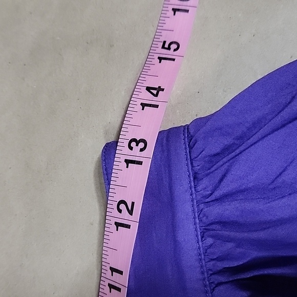 J. Crew Size 0 Purple 100% Cotton Lined Full Skirt, Midi Length, Exc. Used Cond. - Picture 6 of 11